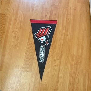 Cal State East Bay Pioneers Black and Red Pennant